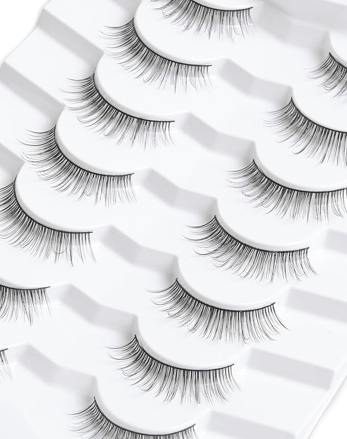 Natural Lashes Short Lashes Short Eyelashes Natural Look Small Lashes Wispy False Eyelashes Natural Fake Eyelashes for Small Eyes 9mm K15