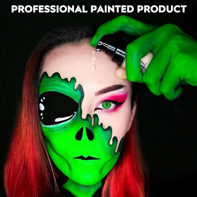 Light Green Face Paint, Cream-based Body Paint Stick【Larger Capacity】【High Pigment】【Long Lasting】Professional Paint Makeup Product For Halloween/Masquerade/Cosplay/Movie Makeup, 1.06 Oz/30g