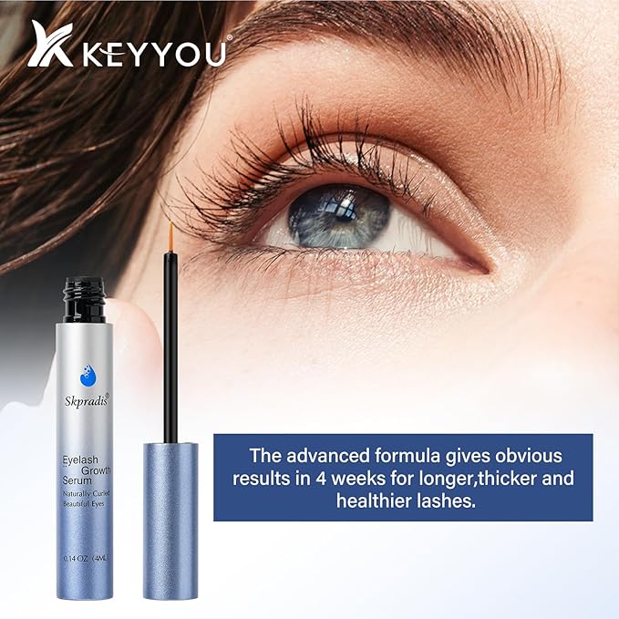 Eyelash Enhancing Serum - Lash Enhancing Serum with Advanced Natural Formula to Boost Longer Fuller and Thicker Looking Eyelashes and Eyebrows (4mL)