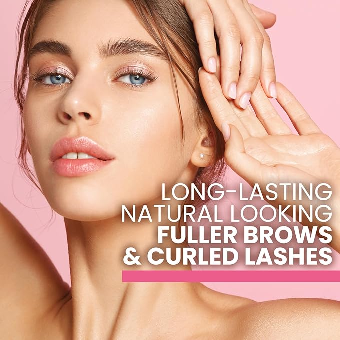 Lash Lift Kit, Eyebrow Lamination Kit, 2-in-1 Solution, At Home Brow Lamination Kit, Eyelash Lift, Lasts 6-8 Weeks, 15 Applications, DIY Perm Kit for Eyelashes and Brows