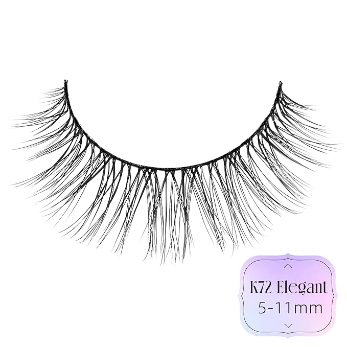 Wispy Eyelashes Natural Look 11mm Thin Band Eyelashes Lightweight False Lashes Natural Eyelashes K72