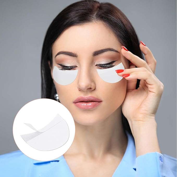 200 Pcs Eyeshadow Shields, Eyeshadow Stencils, Professional Lint Free Eye Pads, Prevent Makeup Residue for Eyelash Extensions, Eyeliner and Lip Makeup