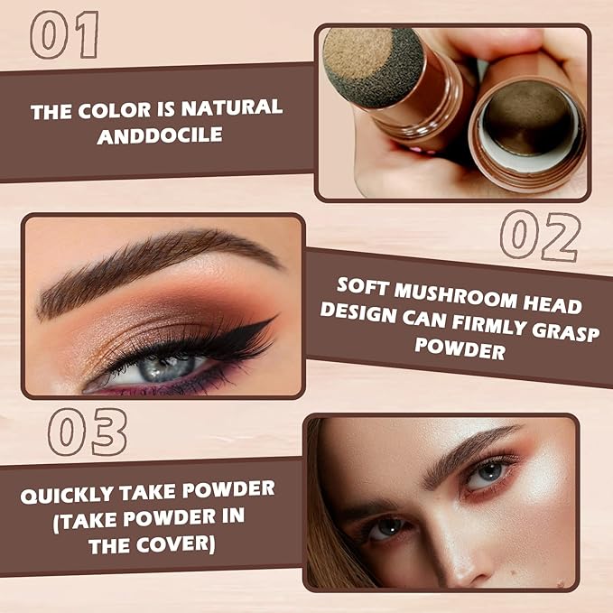 Eyebrow Stencils Kit,One Step Eye Brow Stamp Stencil Kits,Long-lasting Waterproof Eyebrowcolor Stamp with 10 Reusable Shaping Kit for Perfect Eyebrow Makeup