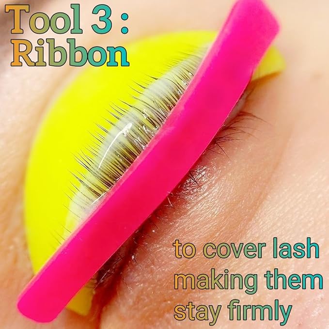 Eyelash Lift Shields Silicone Lash Curlers 8 Size Lifting Pads Jelly Lami Lamination Roller - Upper, Lower Perm Rod Perming Set with Ribbon Compensator, Eye Patch, Y Brush Tool-U Curl Shield