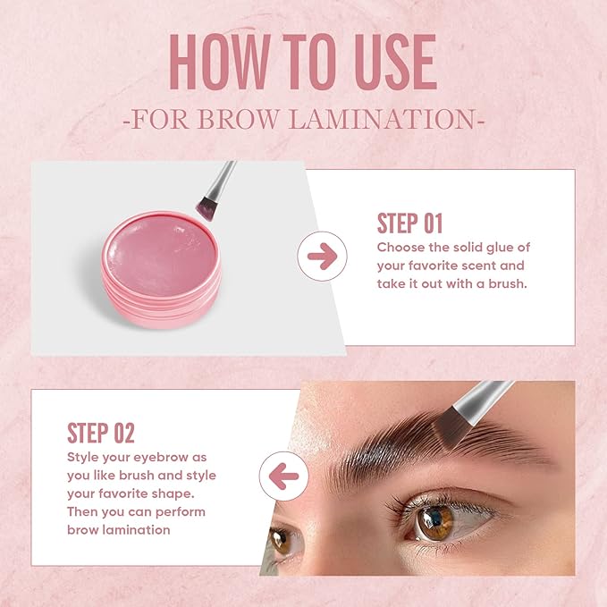 PERMANIA Lash Lift Balm Glue, New Eyelash Lifting Adhesive,0.35oz/10g Lash Lift Glue Strong Viscosity and Water Solubility for Lash Perm Kit (Rose)