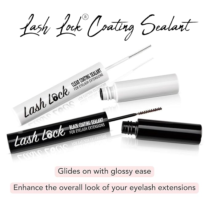 GladGirl Lash Lock Clear Coating Sealant for Eyelash Extensions - Ultimate Aftercare - Long-Lasting, Waterproof, Enhances Shine, Protects & Extends Lash Life, 4ml