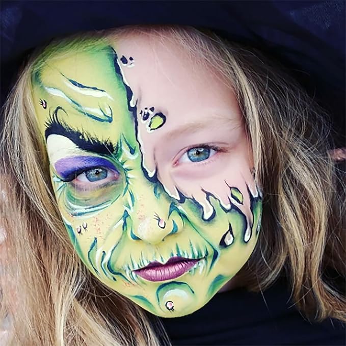 Mysense Pastel Yellow Face Body Paint,Water Based Washable Face Paint,Non-toxic Cream Body Paint for Adults and Kids,Yellow Face Painting for Halloween Cosplay SFX Ogre Demon Makeup,0.6oz