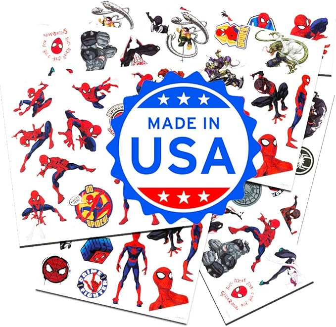 Spider-Man Temporary Tattoos - 50 Tattoos per Package!