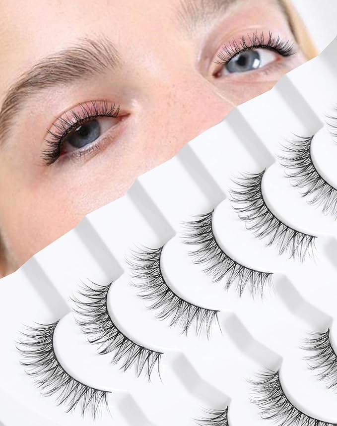 Natural Eyelashes Natural Look False Lashes Wispy Eye Lashes Natural Lashes False Eyelashes Fake Lashes 11mm K64
