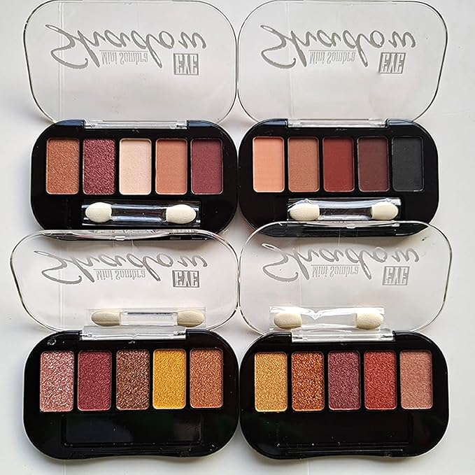 Dusty Rose Neutrals Eyeshadow Palette 5-Color | Highly Pigmented Matte&Shimmer Makeup, All-Day Wear Blendable Compact for Day/Night Looks, Vegan Cruelty-Free, Travel-Friendly Smudge-Proof