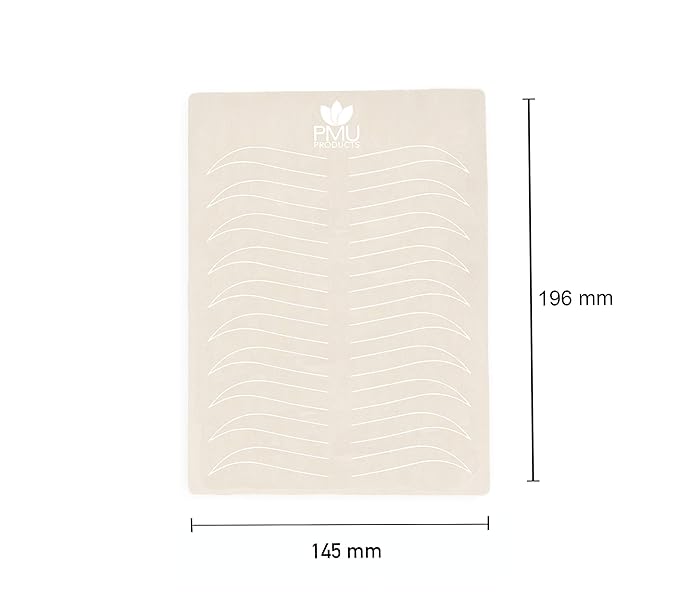 Microblading Practice Skin – 5 Sheets – European Shaped Eyebrow Designs for Cosmetic Tattooing
