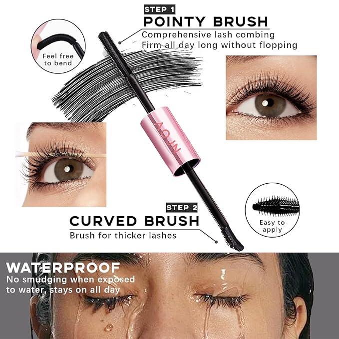 All in One Eye Makeup Kit -9 Colors Naked Eyeshadow with Brush, 2 in 1 Lower Lash & Eyebrow Pen, Mascara, Daily Eye Cosmetics Set for Beginner Everyday Eye Makeup Gift for Women Teens Girls