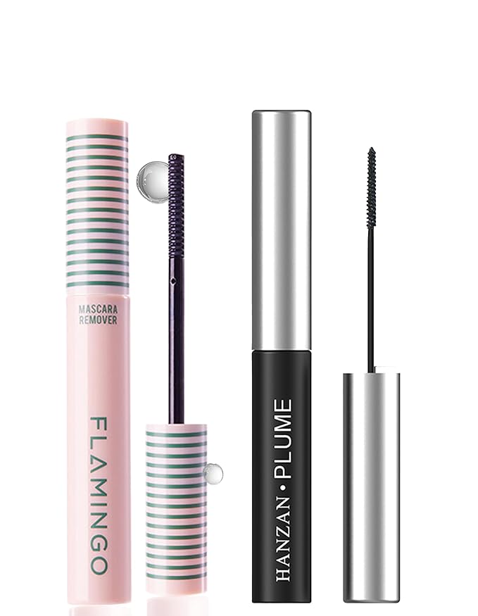 Lash Extension Set: Gentle Mascara Remover + Extreme Lengthening Waterproof Mascara | Sensitive Eyes Safe, Fiber-Free Long Lashes, Effortless Removal