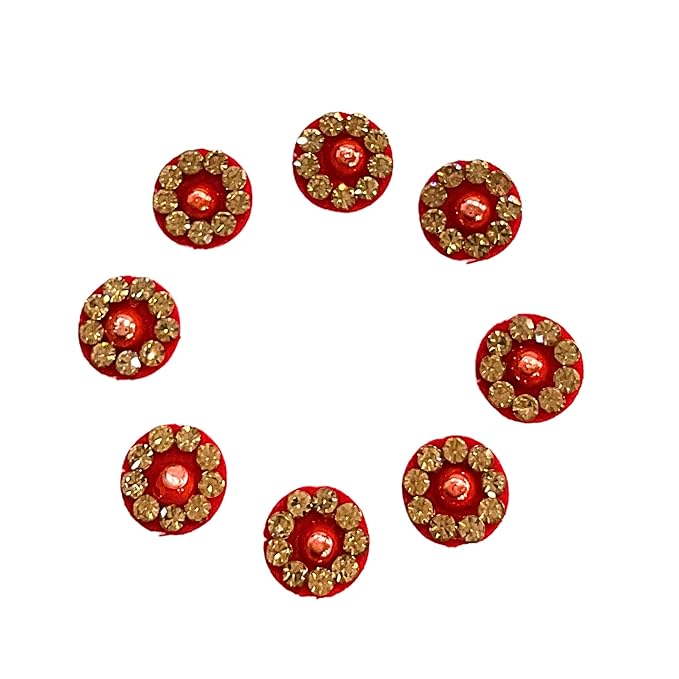 Indian Bindis for Women Tear drop shape Multi color Bindi pack of i Women Gift on New Year Festival Best For Daily Use Pack Of 4