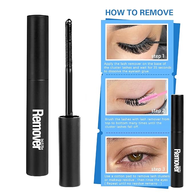 Geeneiya Full Lash Extension Kit Cluster Eyelash Extension Kit Clusters Individual Lashes Kit with Lash Bond and Seal Glue, Lash Remover, Lash Applicator, User Manual for Beginners(60P+80P, 280Pcs)