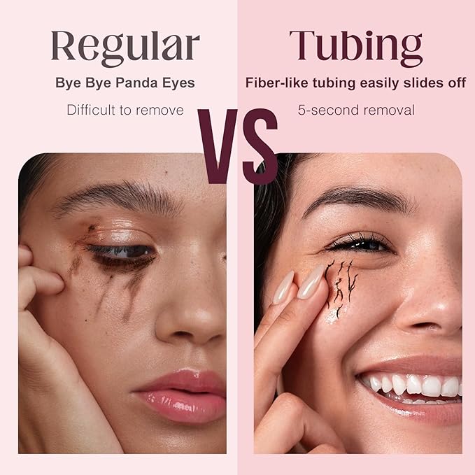Unidollss Tubing Mascara Volume and Length Brown 2 Pcs Lengthening Long Lasting All Day, No Smudging, No Clumping, Washable Voluminous Tubing Mascara for 30+ Women, Gluten-free Safe for Sensitive Eyes