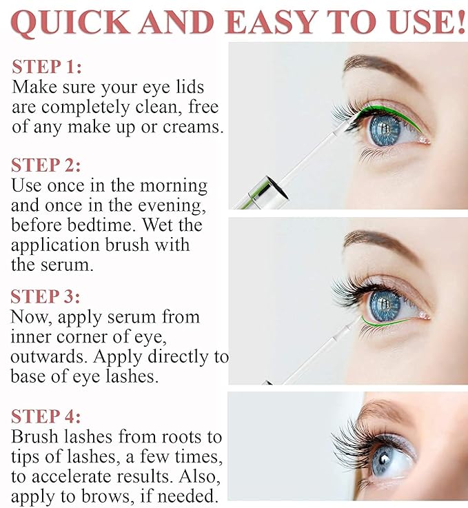 Voibella Eyelash Growth Serum and Eyebrow Appearance Enhancer 8.87ML - Natural Eye Lash Beauty Enhancing and Brow Serum To Boost Healthy Aspect and Show Thick, Longer, Lush and Lavish Lashes