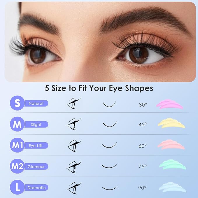 4 In 1 Lash Lift Kit & Brow Lamination Kit with Black Color, Eyelash Perm Kit at Home for Beginner, Salon-Quality Lash Curling with Detailed Instruction, Safe and Effective Result, Lasts For 6-8 Weeks