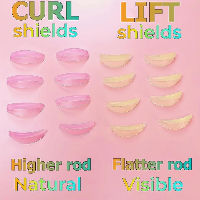 Lash Lift Ribbons Eyelash Lifting Shields Mate Mini Lami Lamination Roller Tool Soft Silicone Perm Rod Ribbon Gel Eyelash Perming Covers Mini Lash Tape String (Candy color - 2 Curl Version)