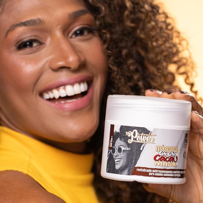 Mascara Coco & Cacau 400g Vegan Friendly GMO Free Cruelty Free - Curl Definition Formula Anti-Frizz Hydrating - Imported from Brazil