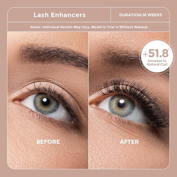 Eyelash Growth Serum, Nutrient Formula Lash Serum Growths Fuller & Longer Looking, Clear Eyebrow Growth Serums With Mascara Tube Natural Formula Vegan & Cruelty-Free