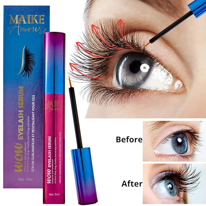 Premium Eyelash Growth Serum. Achieves thicker, longer, healthier and eyelashes and eyebrows. Eyelash enhancing serum for fuller lashes and brows. (5 mL)