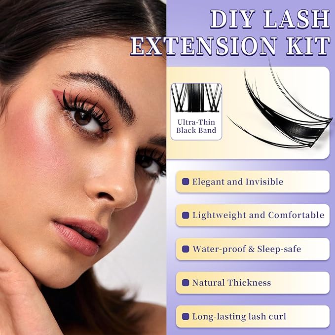 ANURAG Lash Clusters Kit 120PCS - 9-17mm Fairy Manga Anime Eyelash Extensions, Ultra-Thin Black Band Individual Fake Lashes for Natural Look Lash Clusters & Daily Makeup Clusters Set