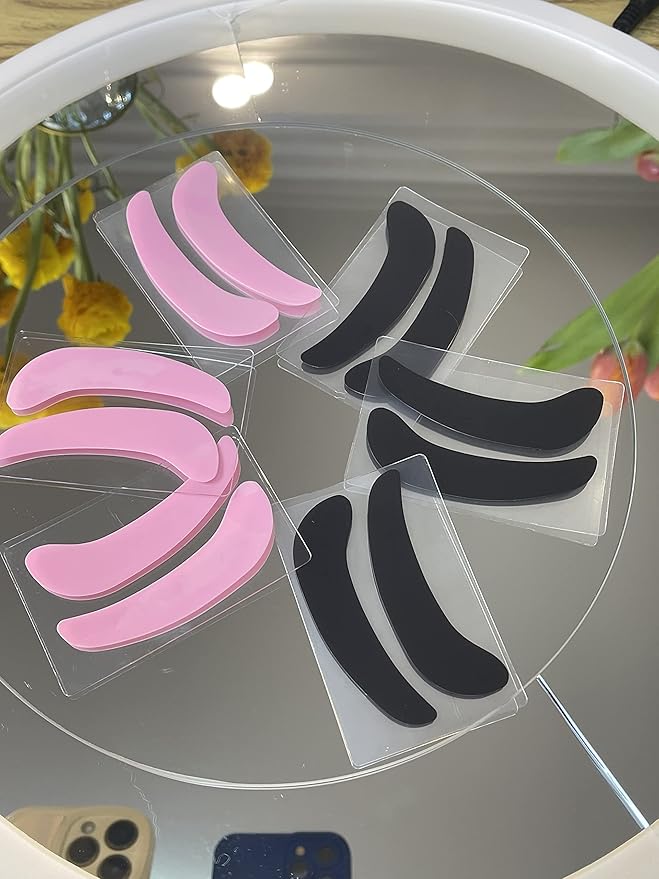 12 Piece Reusable Eye Pad Under Eye Patches Silicone Lash Lift Cover Eyelash Extension Patch Lower Lash Isolation Pads for Sensitive Skin During Eyelash Perm Lamination
