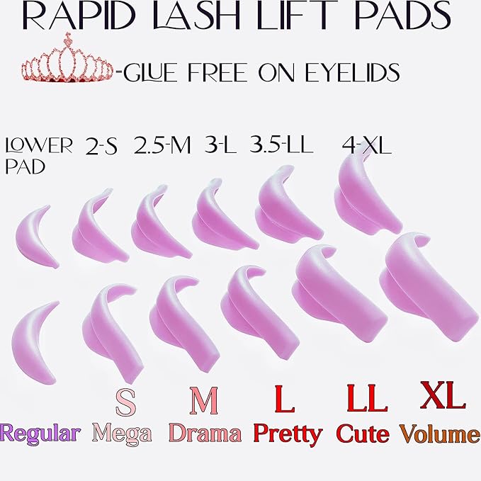 Lash Lift Pad Shield Katya Vinog DIY Eyelash Perming Pads Mega L Curl Perm Rod Roller No Glue Needed On Eyelid Silicone Guard Lifting Eyelashes Up, Lami Lamination Roller Perm Rods Ultra Soft & Light