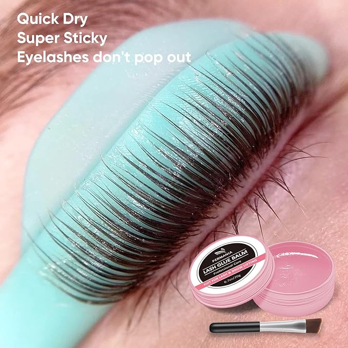 PERMANIA Lash Lift Glue Adhesive, Eyelash Lifting Balm Glue,0.71oz/20g Strong Viscosity and Water Solubility for Eyelash Perm Kit (Rose)