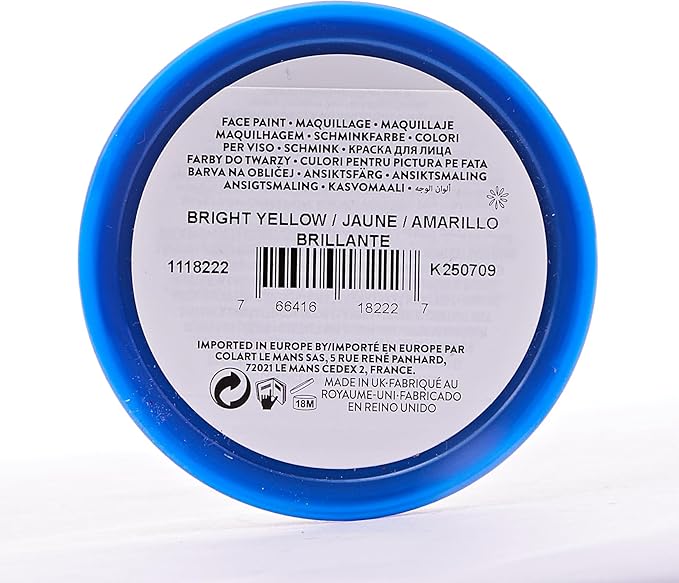 Snazaroo Classic Face and Body Paint, 18.8g (0.66-oz) Pot, Bright Yellow