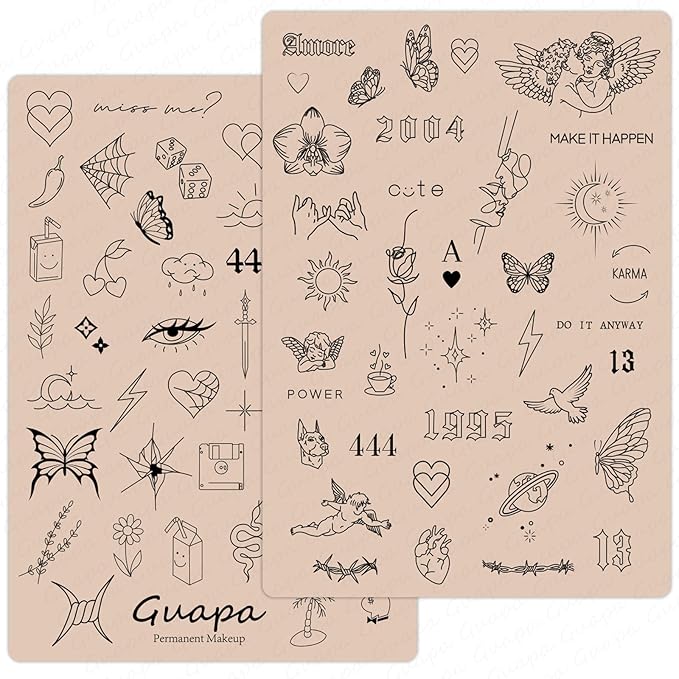 2 Pcs Tiny Tattoo Practice Skins, Small Deluxe Mini Silicone Finger Semi Permanent Tattoo Latex Pad for Training (Tiny #6 - Pink Pad -2PCS)