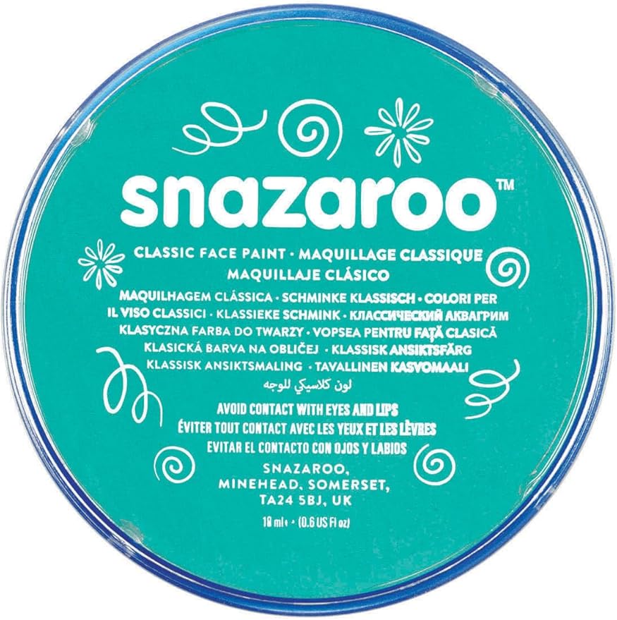 Snazaroo Classic Face and Body Paint, 18.8g (0.66-oz) Pot, Sea Blue