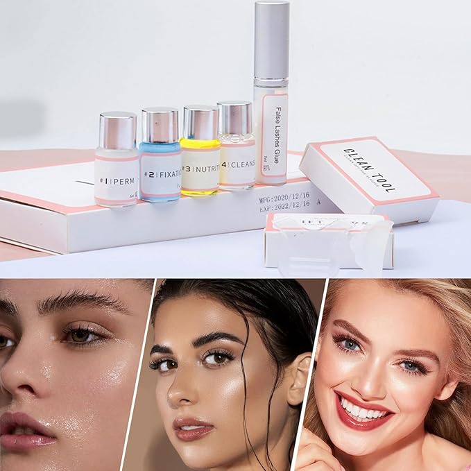 Lash Lift Kit, Perming Curling Lifting Eyelash Perm Kit | Professional Semi Permanent for Salon Includes Eye Shields, Pads and Accessories