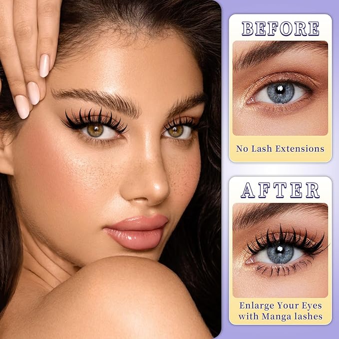 ANURAG Lash Clusters Kit 120PCS - 9-17mm Fairy Manga Anime Eyelash Extensions, Ultra-Thin Black Band Individual Fake Lashes for Natural Look Lash Clusters & Daily Makeup Clusters Set