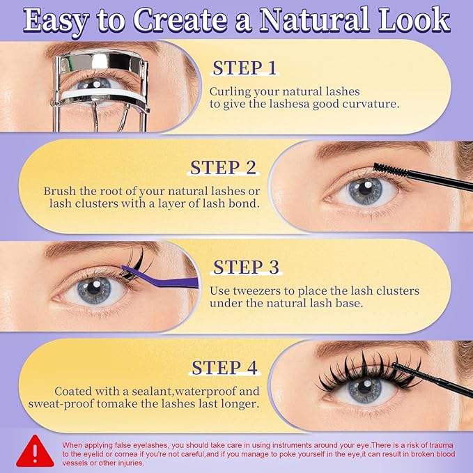 ANURAG Lash Clusters Kit 120PCS - 9-17mm Fairy Manga Anime Eyelash Extensions, Ultra-Thin Black Band Individual Fake Lashes for Natural Look Lash Clusters & Daily Makeup Clusters Set