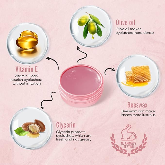 PERMANIA Lash Lift Balm Glue, New Eyelash Lifting Adhesive,0.35oz/10g Lash Lift Glue Strong Viscosity and Water Solubility for Lash Perm Kit (Rose)