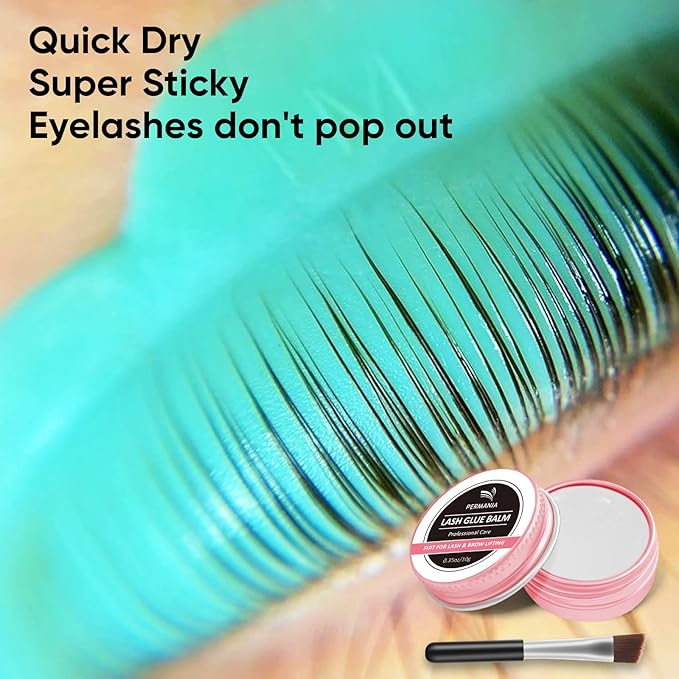 PERMANIA 2023 Lash Lift Balm, Water Soluble Silicone Adhesive, Strong Viscosity, Easy to Use, 2 in 1, Premium Formula, Large Capacity, White Peach