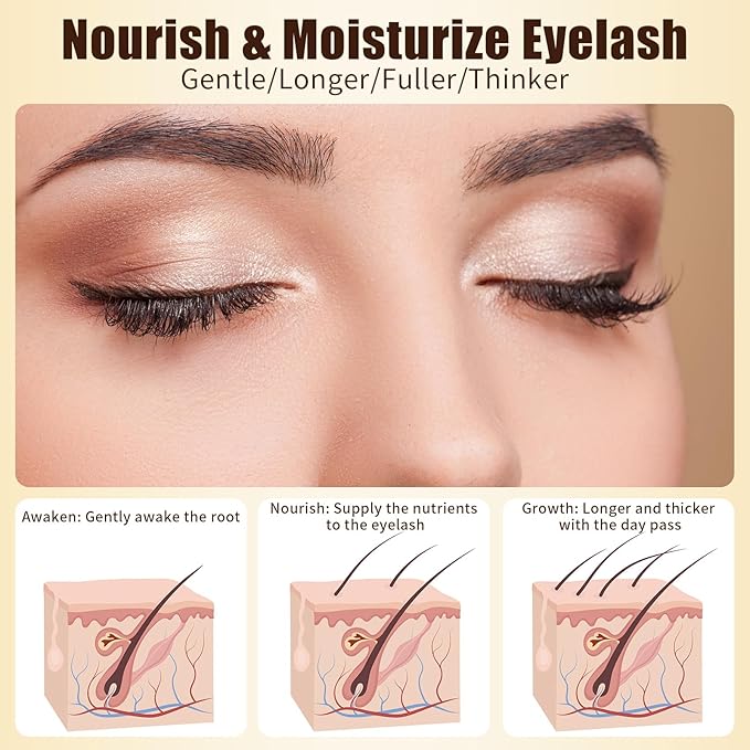 Nourishing Lash Serum Eyelash Serum for Longer Fuller Thicker Lashes Gentle No Irritating Cruelty-Free 3ml