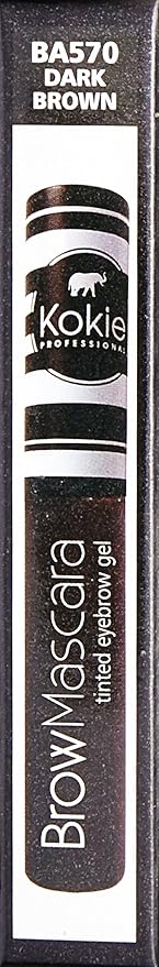 Kokie Cosmetics Brow Mascara, Dark Brown, 0.13 Ounce