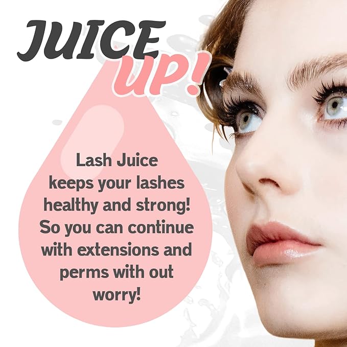 Lash Juice by Amber Lash, 3-in-1 Coating Sealant for Eyelashes with Lash Extensions and or Lash Lift Perm, Lash Serum to Protect, Nourish and Promote Healthy Thicker Fuller (Black)