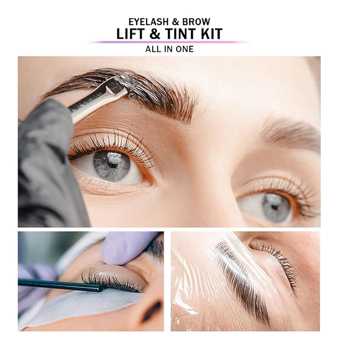 Lash Lift Kit & Brow Lamination Kit, 2 in 1 Eyelash Perm Kit & Eyebrow Lamination Kit, Semi-Permanent DIY Perm Kit for Lashes Brows for Home DIY Salon, Quick Lifting & Voluminous Coloring#1