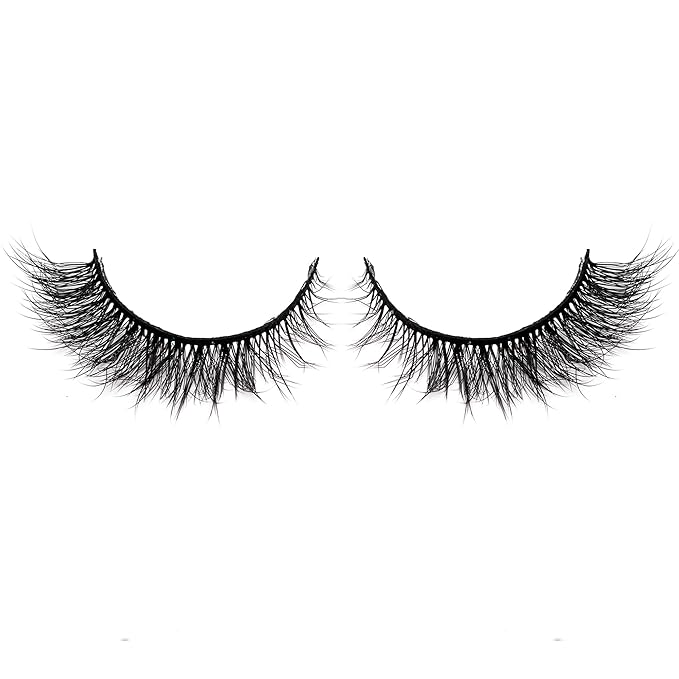 False Eyelashes Short Lashes Natural Look, Wispy Lashes Cat Eye 12mm - 7 Pairs, ZG67