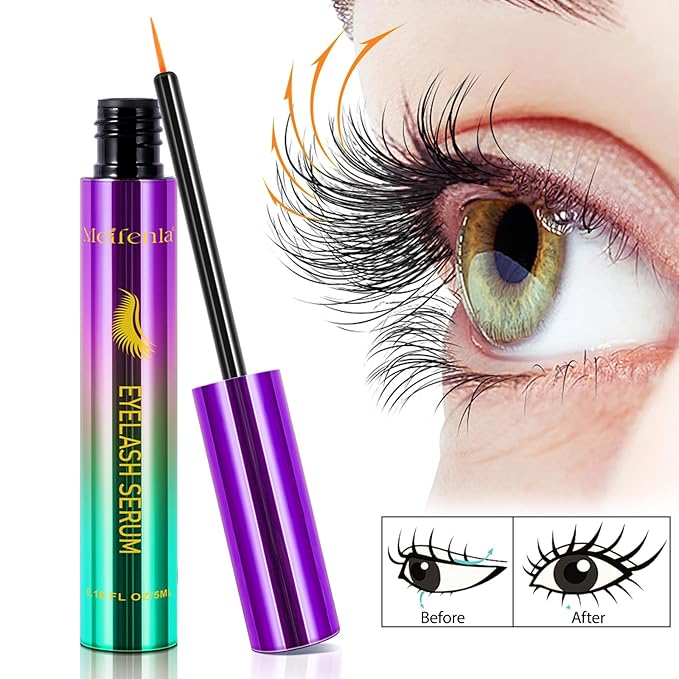 Lash Serum for Eyelash Growth Serum, Eyelash Serum to Grow Lashes, Eye Lash Serum Growth, Lash Enhancing Serum, Thicker, Fuller, Longer, Naturally Beautiful Eyelash, for Sensitive Eyes, Non Irritating
