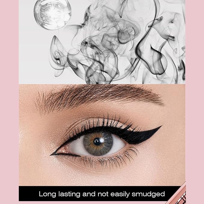 Matte Black Eyeliner Pen - Smudge-Proof Formula, Easy to Apply, Vegan & Cruelty Free, Ideal for Winged Liner Looks