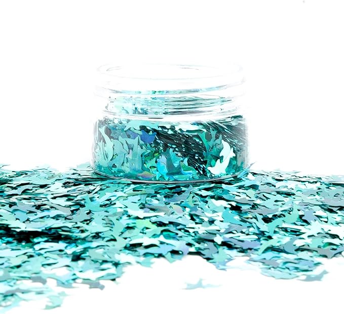 Makerflo Holographic Shape Glitter Variety Set Pack of 33, 1oz Each for DIY, Festival Decoration Crafts & Slime