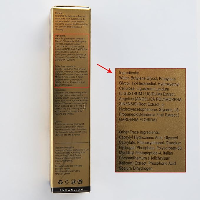 Eyebrow Serum,W3W Eyebrow Enhancer for Boost Lash Growth Serum, Advanced Formula for Longer, Fuller, and Thicker Lashes Eyebrow, 4 ML (Golden)