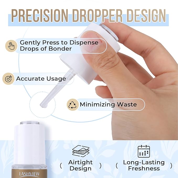 LASHVIEW Lash Bonder for Eyelash Extension,Lash Sealant,Glue Accelerator,Super Bonder Longer Retention,Low Irritation, Water Oil Proof,Increase Lash Retention by up to 60% (20ml)