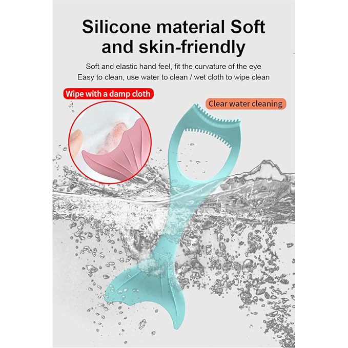 Silicone Stencil Makeup, Mascara Guard Upper Lower Eye Tape Lash Mascara Guard Applicator Eyelash Comb Cosmetic Tool,Detachable (Green)