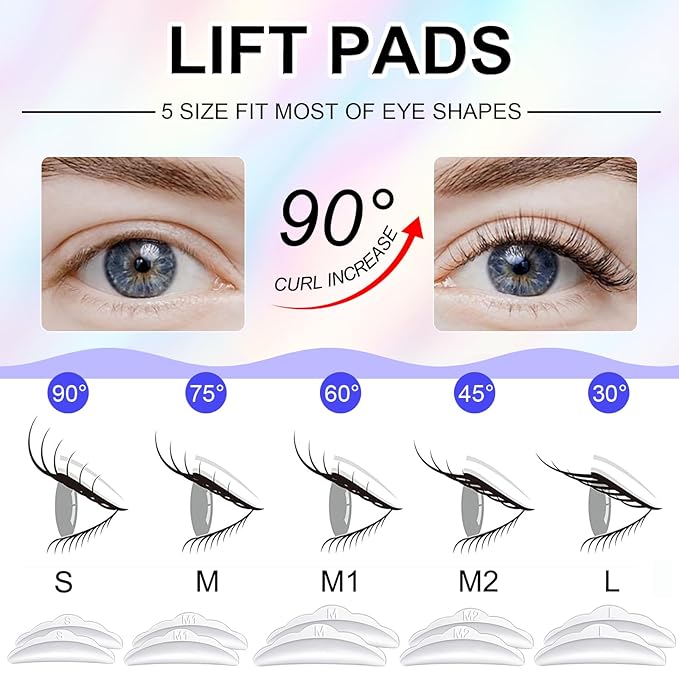 Lash Lift Kit, Brow Color Kit, Professional Eyelash and Eyebrow Perm Kit for Salon & Home Use, Natural Curling, Waterproof, Black, Lasts For 4-6 Weeks, Instruction Manual Include (SET A)